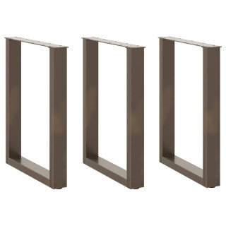 söögilaua jalad U-kujulised, 3 tk, naturaalne teras, 70 x (72–73) cm, teras
