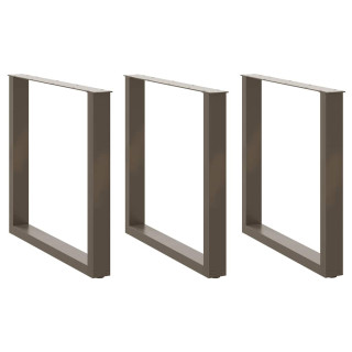 söögilaua jalad U-kujulised, 3 tk, naturaalne teras, 80 x (72–73) cm, teras