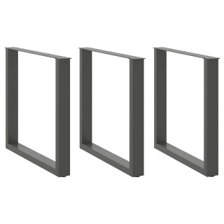 söögilaua jalad, U-kujulised, 3 tk, antratsiithall, 80 x (72–73) cm, teras