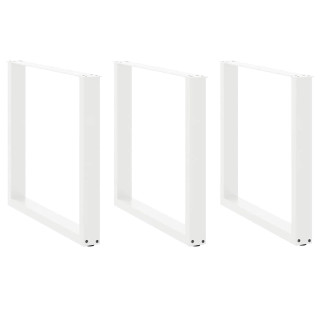 söögilaua jalad U-kujulised, 3 tk, valged, 90 x (72–73) cm, teras