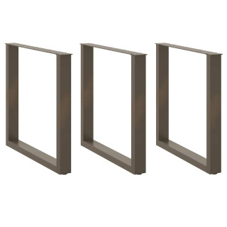 söögilaua jalad U-kujulised, 3 tk, naturaalne teras, 90 x (72–73) cm, teras