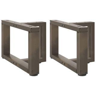 Ножки для кофейного столика T-образные, 2 шт, черные, 40 x 25 x (30-31) см, стальные