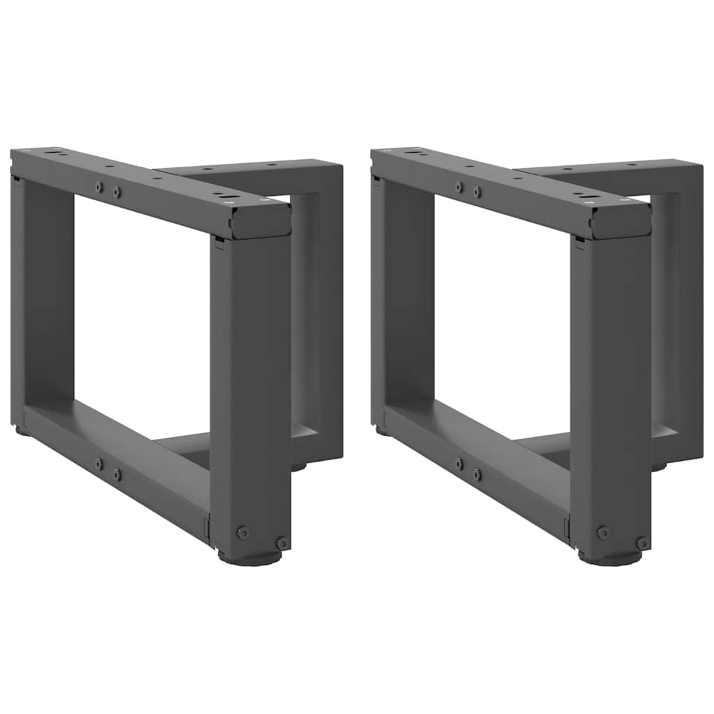 Ножки для кофейного столика, T-образные, 2 шт, антрацитово-серый, 40 x 25 x (30-31) см, сталь