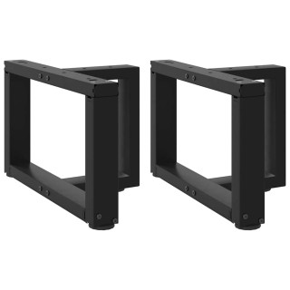 Т-образные ножки для кофейного столика, 2 шт, черные, 50 x 25 x (30-31) см, стальные
