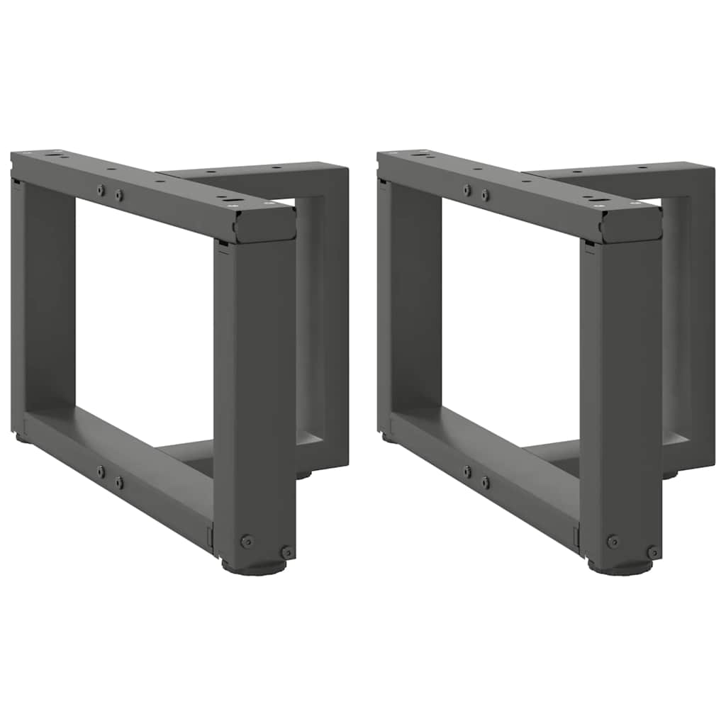 Т-образные ножки для кофейного столика, 2 шт, антрацитовый серый, 50 x 25 x (30-31) см, сталь