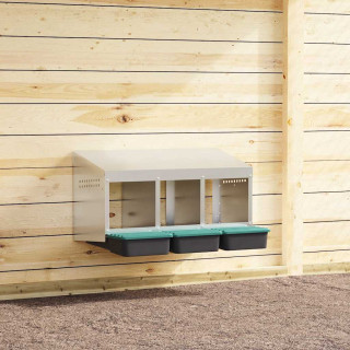 Курятник-несушка на 3 секции, настенный, из оцинкованной стали