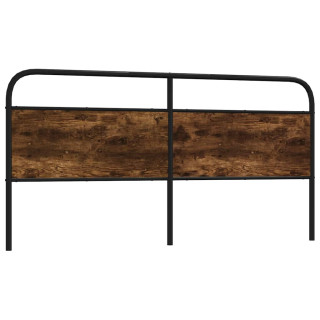 voodipeats, suitsutatud tamm, 180 cm, teras ja tehispuit