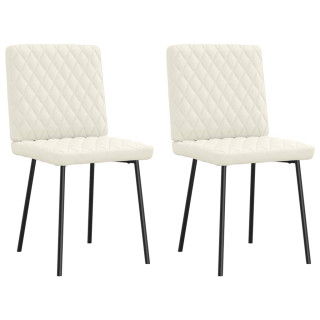 Кремовые бархатные стулья для кухни, 2 шт.