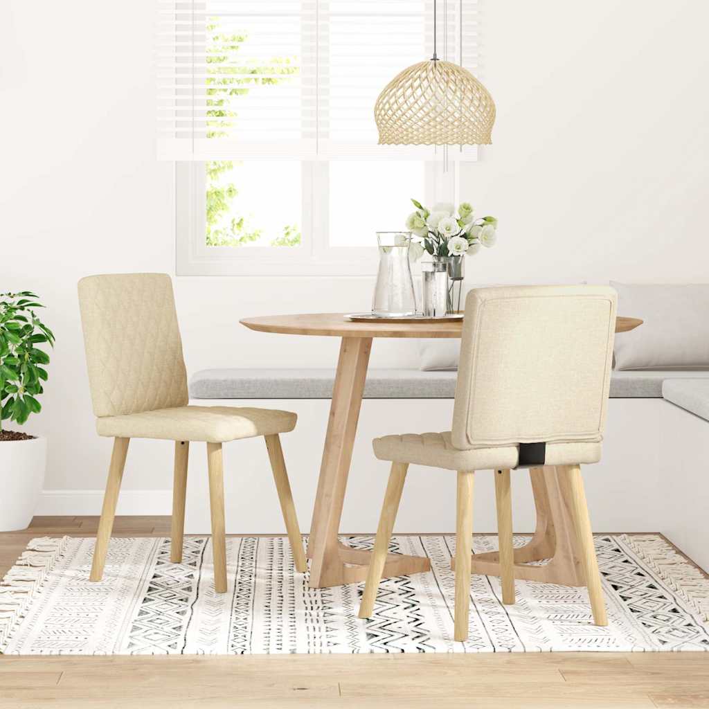 söögitoolid 2 tk, kreemjas, kangas