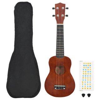 sopran ukulele komplekt kotiga lastele naturaalne 21