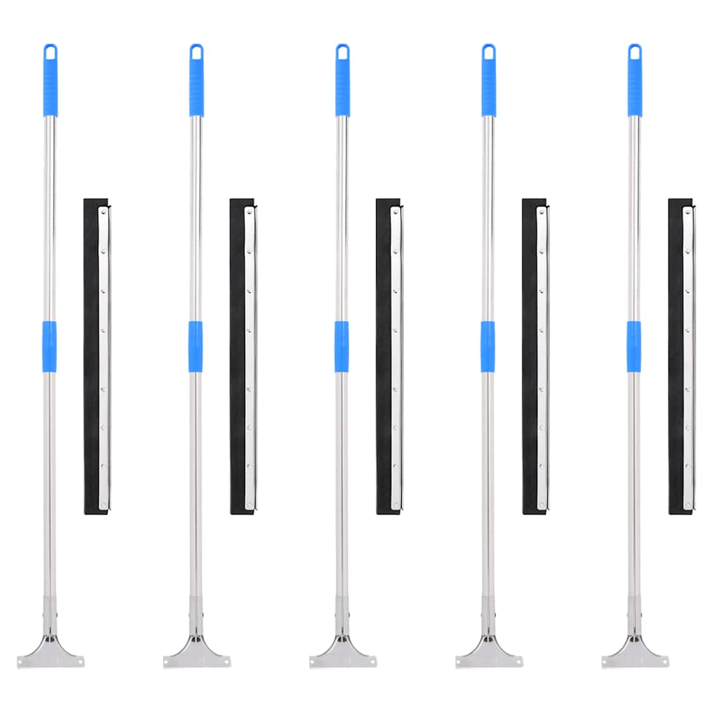 Скребок для пола 5 шт, 60,5x119,5 см, сталь и резина