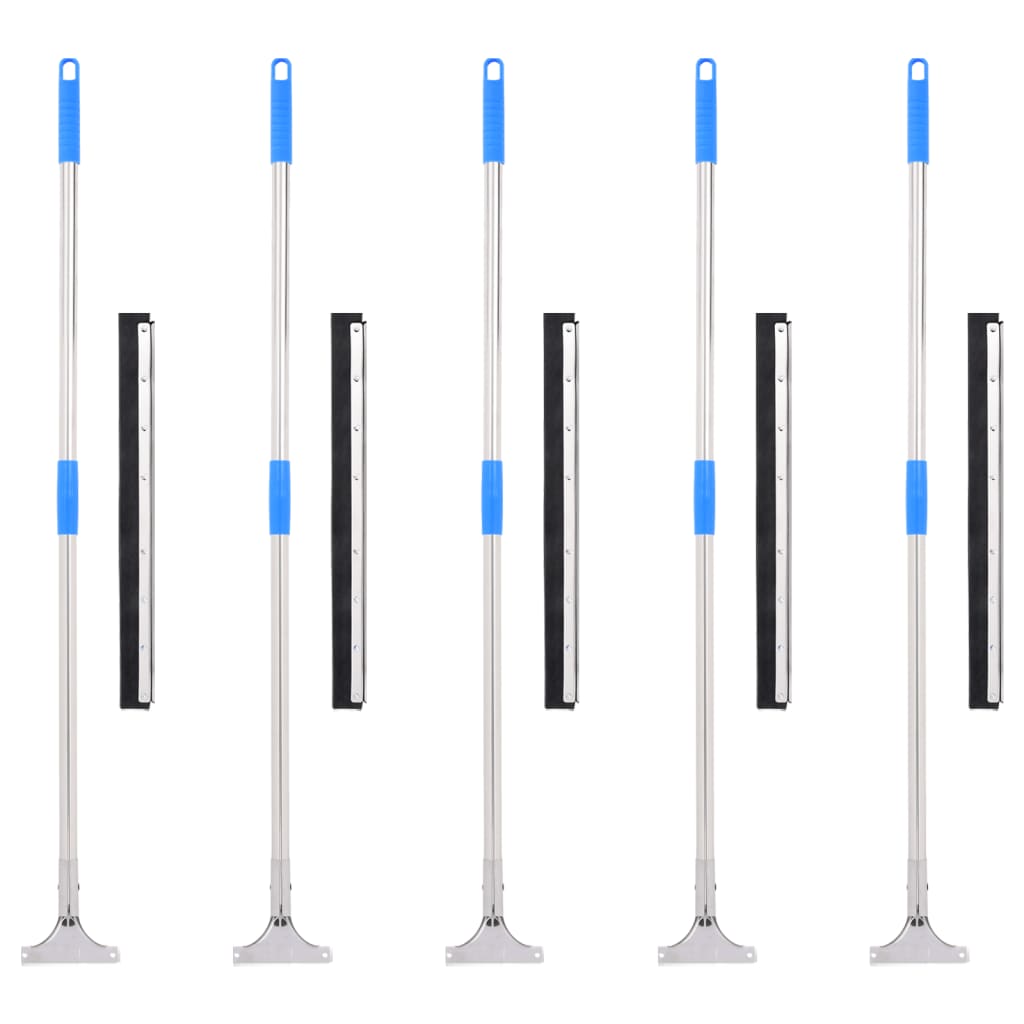 Скребок для пола 5 шт, 55x119,5 см, сталь и резина