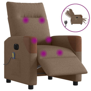 Электрическое массажное кресло, коричневое, тканевое