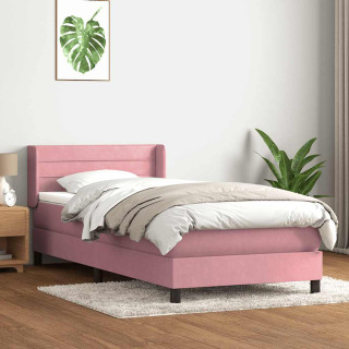 Кровать с пружинным блоком и матрасом Pink 90x210 см Velvet