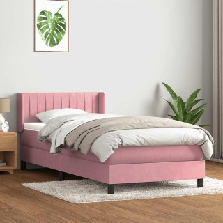 Кровать с пружинным блоком и матрасом Pink 90x210 см Velvet