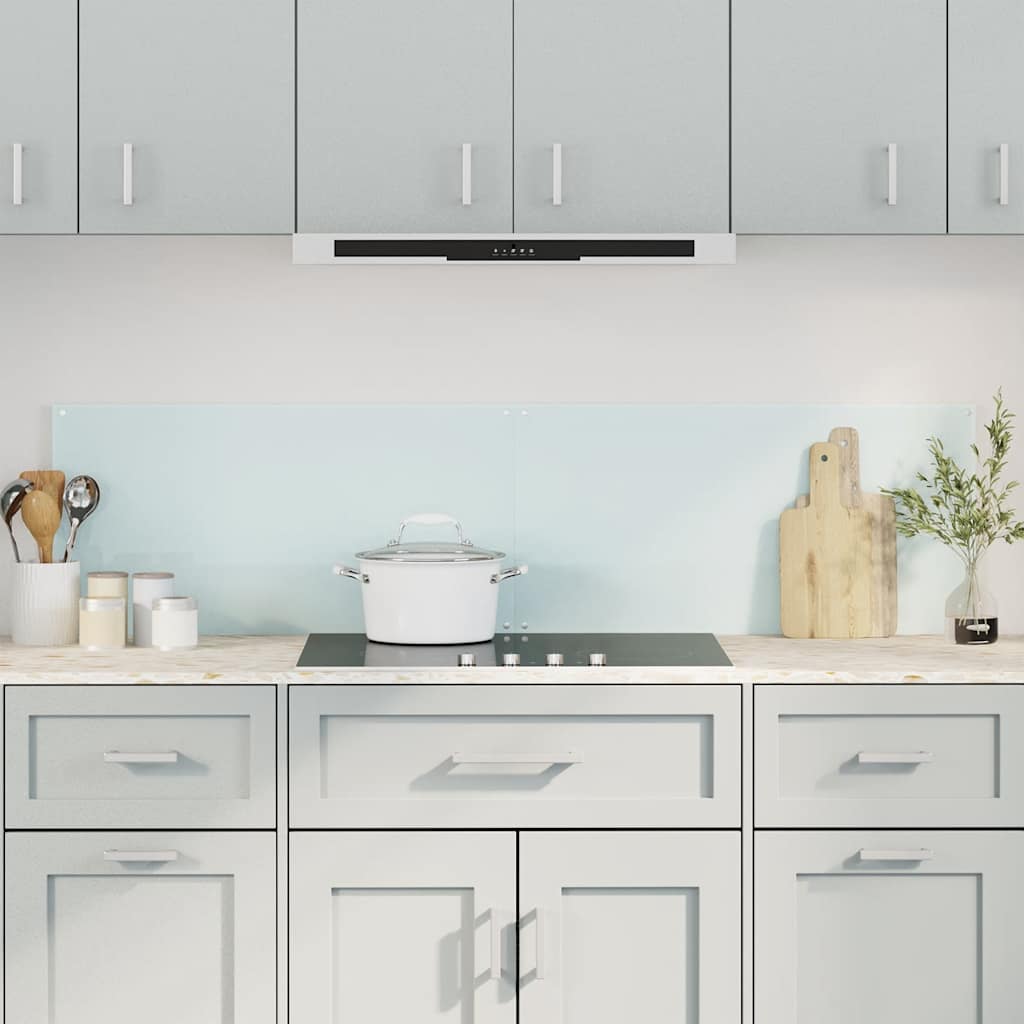 köögi pritsmekaitsed 2 tk, valge, 80 x 40 cm, karastatud klaas