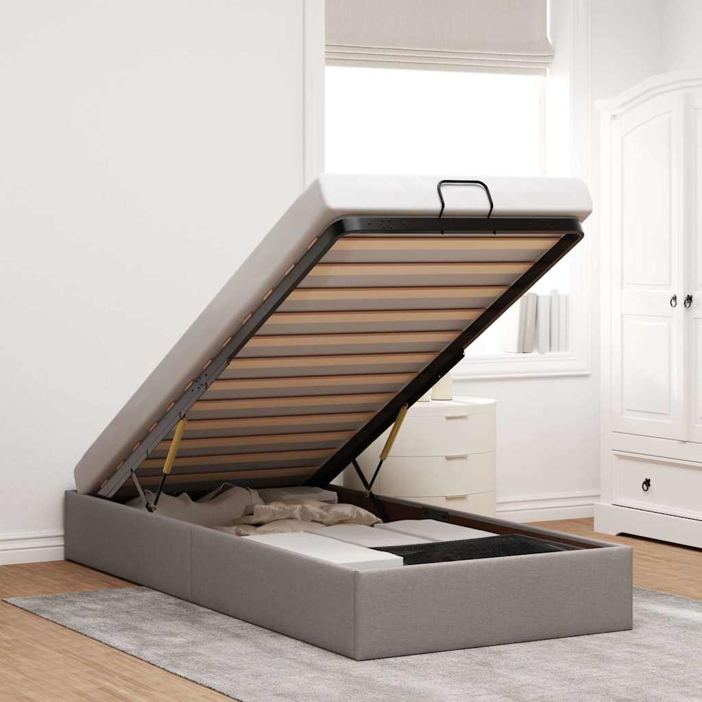 Ottomani voodiraam ilma madratsita, 80x200 cm, kangas