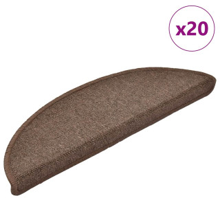 Коврики для лестницы 20 шт. кофейно-коричневые 56x17x3 см
