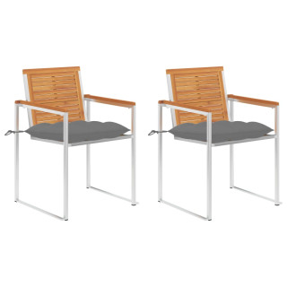 aiatoolid patjadega, 2 tk, akaatsiapuit ja teras