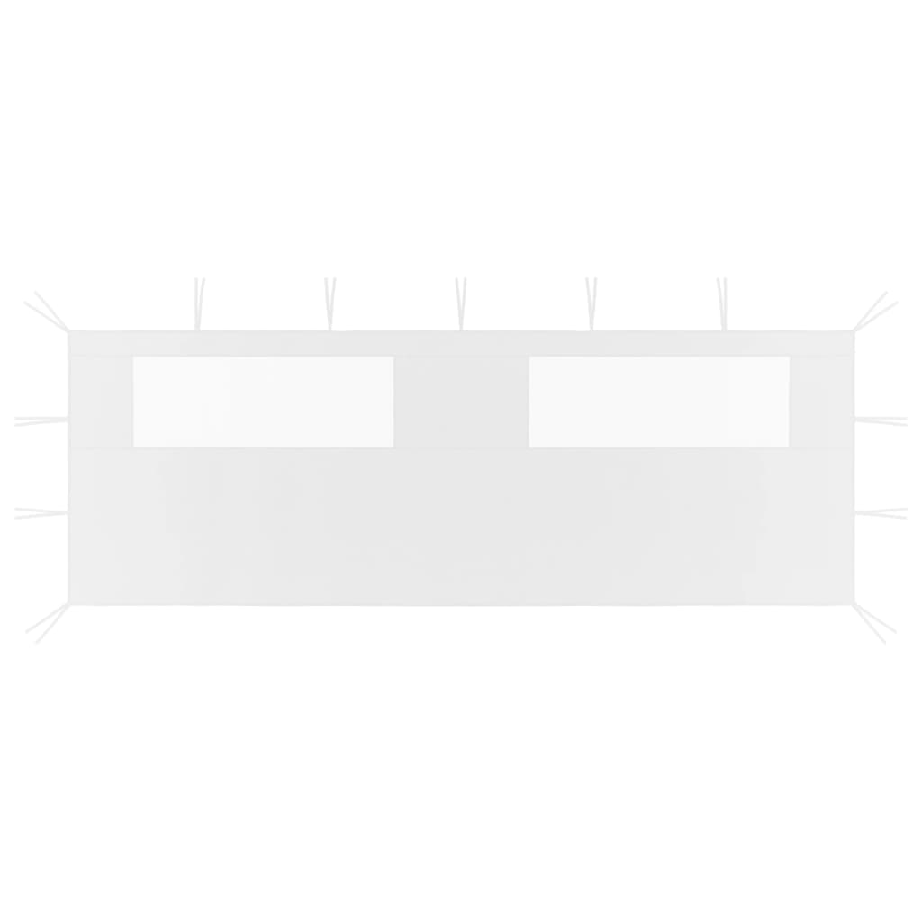 lehtla külgsein akendega 6 x 2 m valge