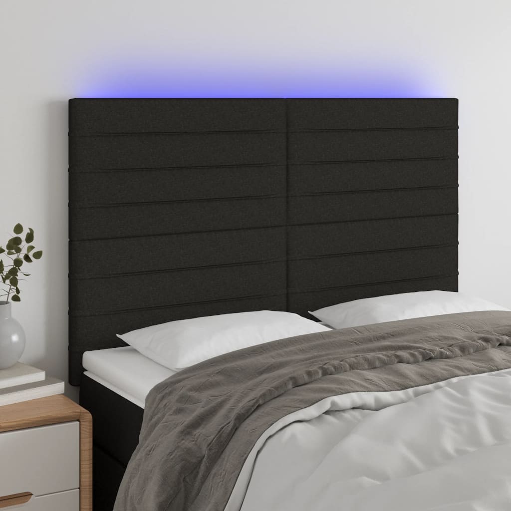 LED-voodipeats, must, 144x5x118/128 cm, kangas