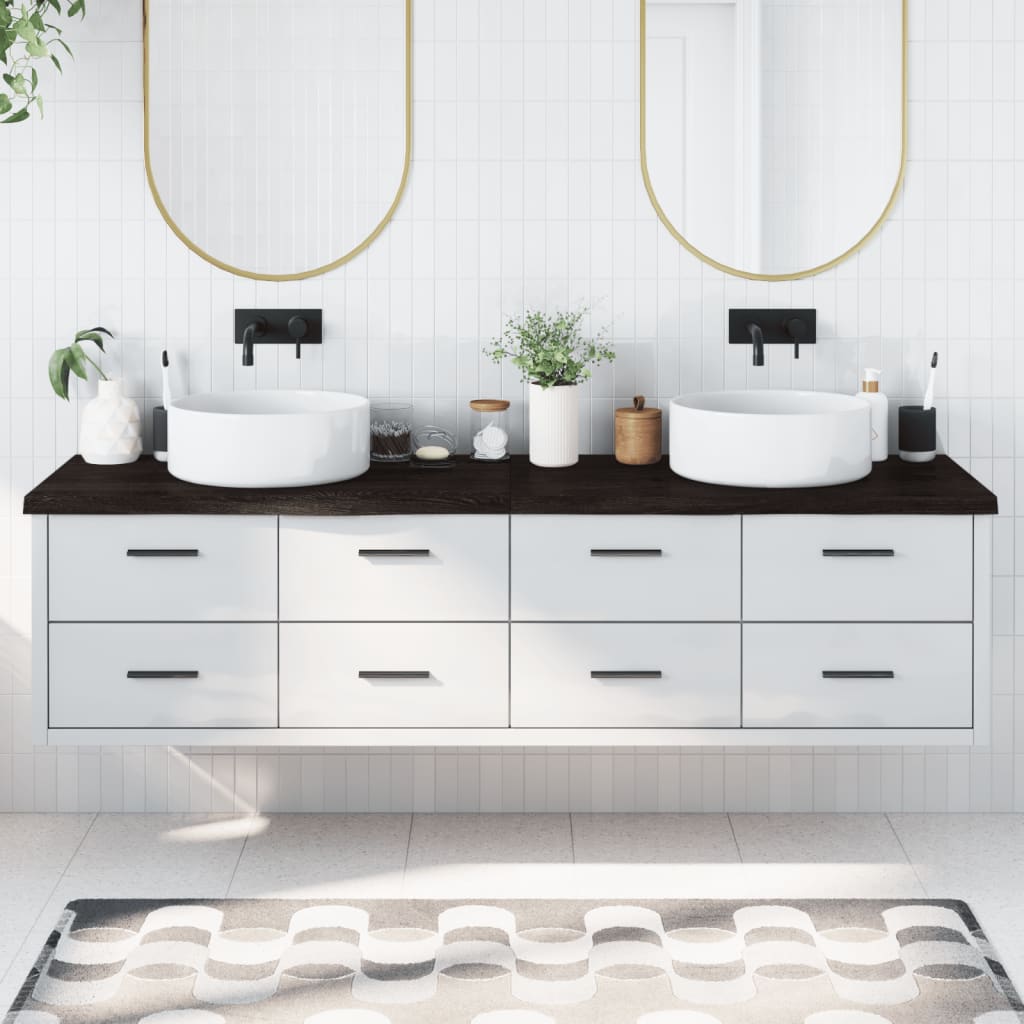 vannitoa tasapind, tumepruun, 200x50x(2-4)cm töödeldud täispuit