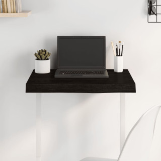 столешница, темно-коричневая, 60x50x(2-6) см, обработанная дубовая древесина