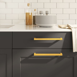 kapi käepidemed 10 tk, kuldne, 224 mm, roostevaba teras