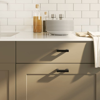 ручки для шкафа 20 шт, черные, 64 мм, нержавеющая сталь