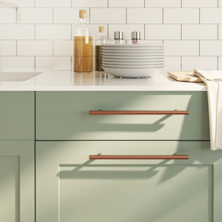 ручки для шкафа 10 шт, бронза, 224 мм, нержавеющая сталь