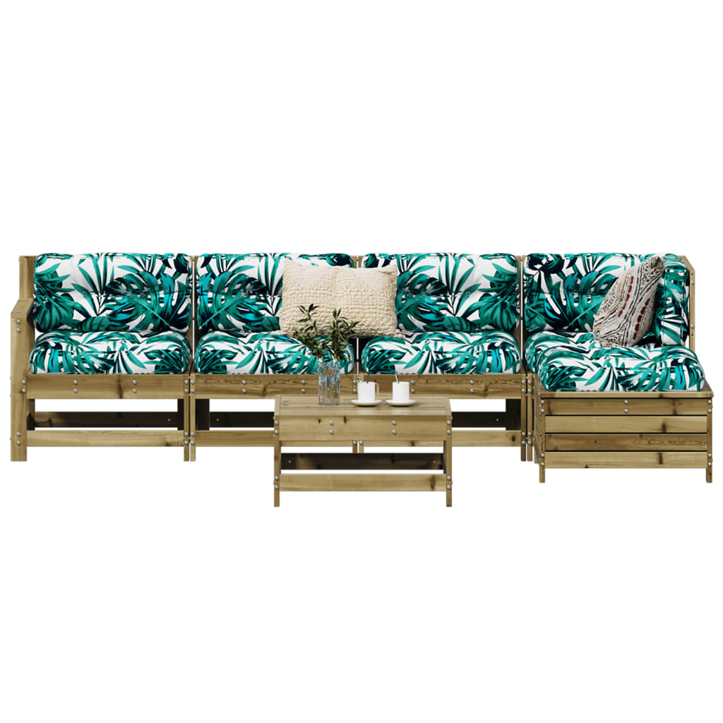 6-элементный комплект садовой мебели из пропитанной сосны