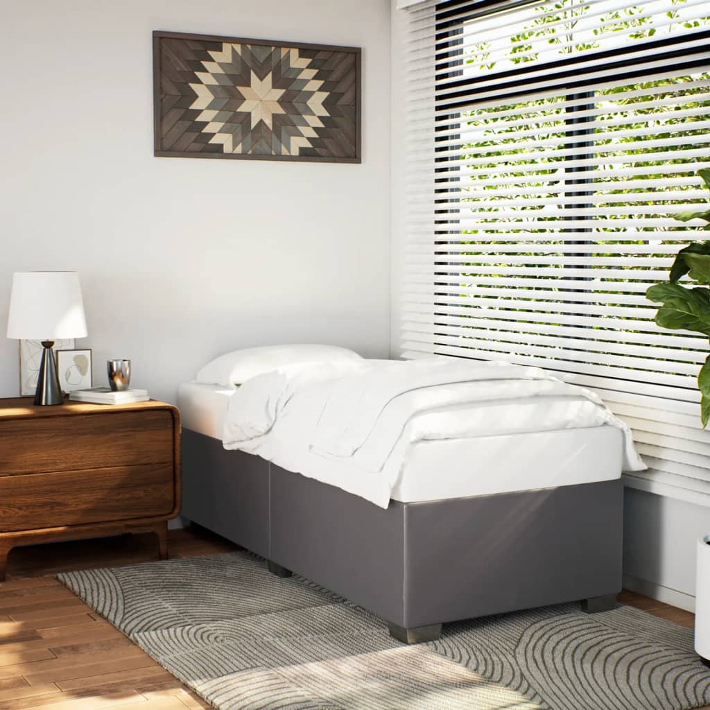 voodiraam, hall, 100x200 cm, kunstnahk