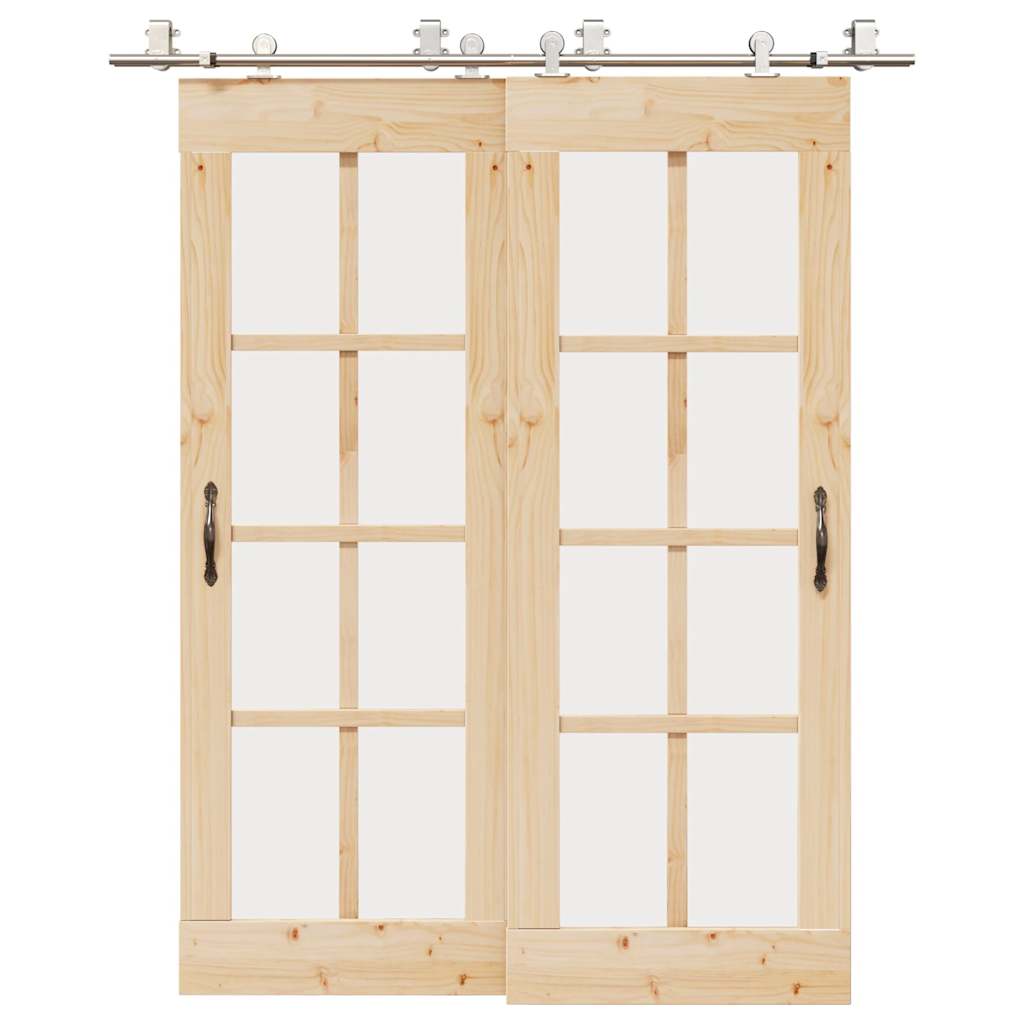 Комплект фурнитуры для раздвижной двери, 183 см, нержавеющая сталь, серебристый