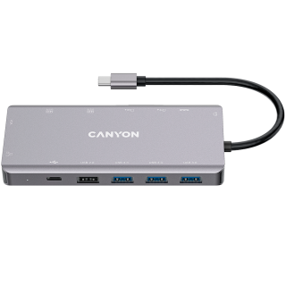 CANYON hub DS-12 13-в-1 4K USB-C Тёмно-серый