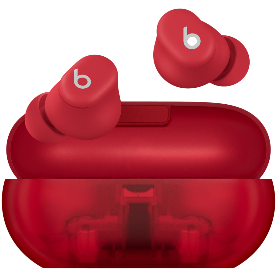 Beats Solo Buds - True Wireless Earbuds - Transparent Red,Model A3151 A3150 A3152