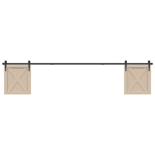 комплект раздвижных дверей для шкафа-купе 244 см из углеродистой стали