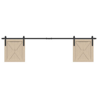 комплект раздвижных дверей для шкафа-купе 200 см из углеродистой стали