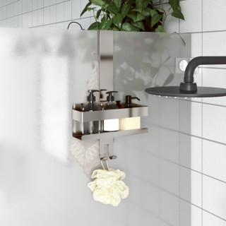 riputatav duširiiul, harjatud viimistlusega roostevaba teras