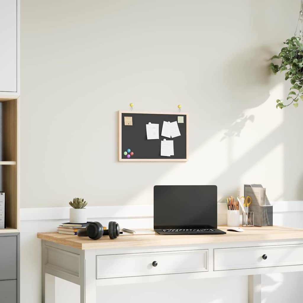 Доска школьная с рамой из массива сосны, черная, 40x30 см