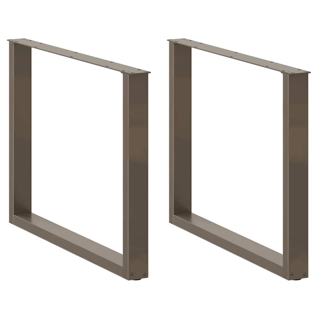 Ножки обеденного стола U-образные 3 шт. натуральная сталь 100x(72-73)см