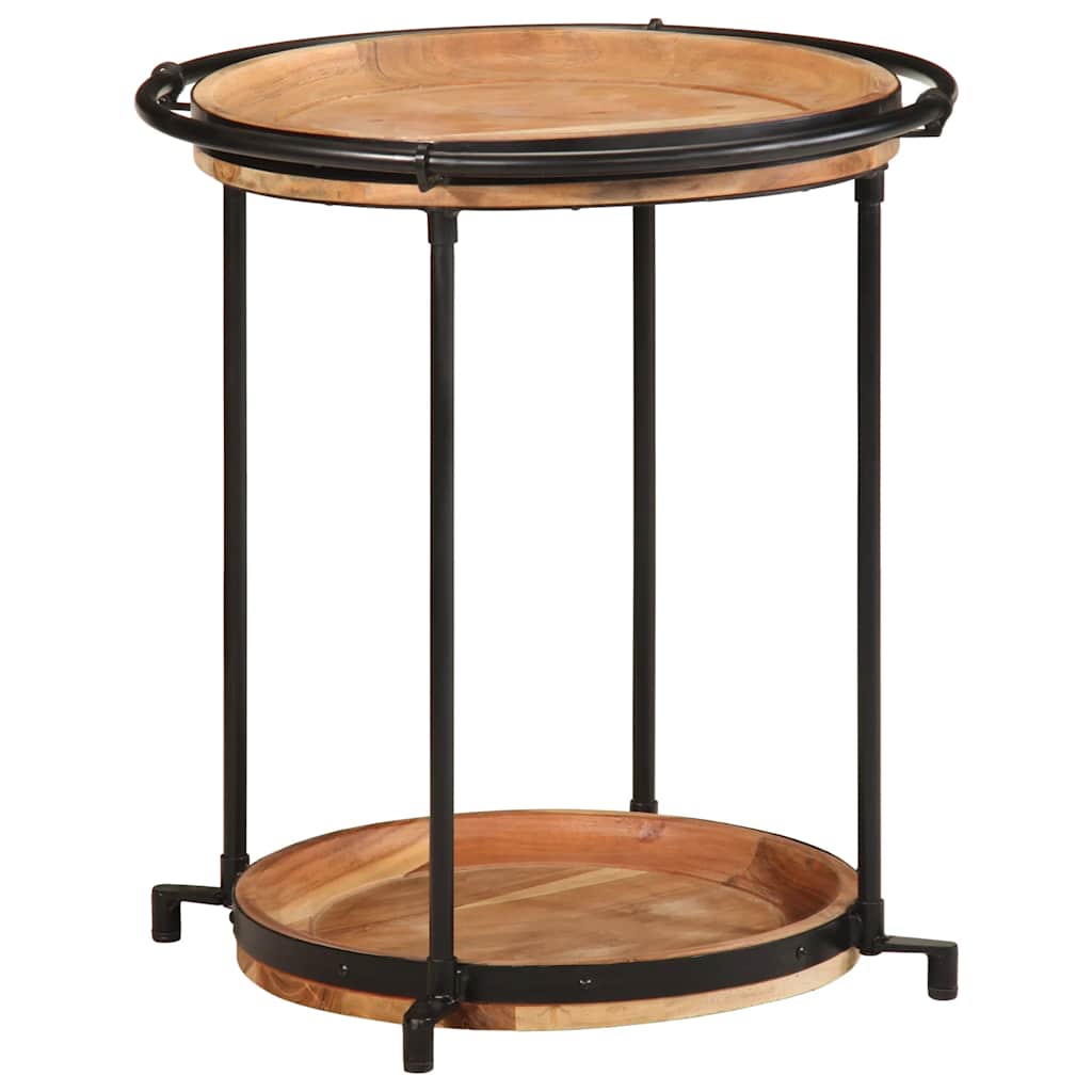 Приставной столик Ø55x60 см из массива акации