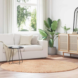 Шагги ковер с высоким ворсом, NAVARRA, бежевый, 200x200 см, полиэстер