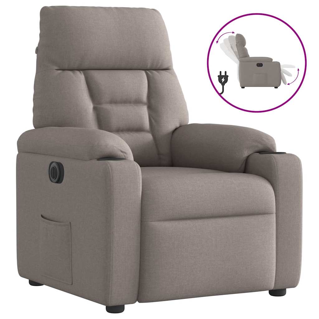 elektriline tugitool, pruunikashall kangas