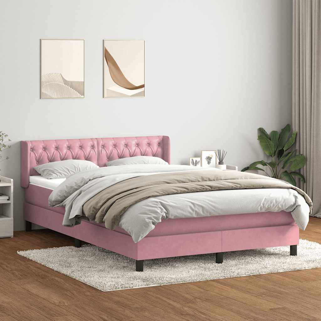 Кровать с пружинным блоком и матрасом Pink 160x220 см Velvet