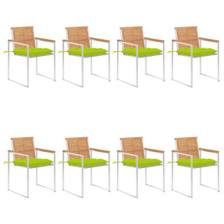 aiatoolid patjadega, 8 tk, tiikpuu