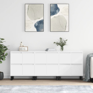 Puhvetkapid 3 tk, valge, tehispuit