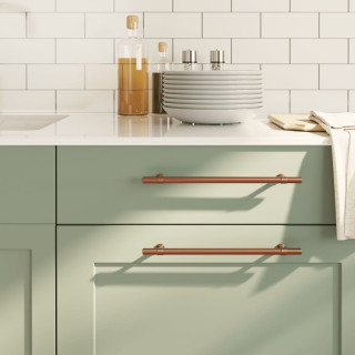 ручки для шкафа 10 шт, бронза, 224 мм, нержавеющая сталь