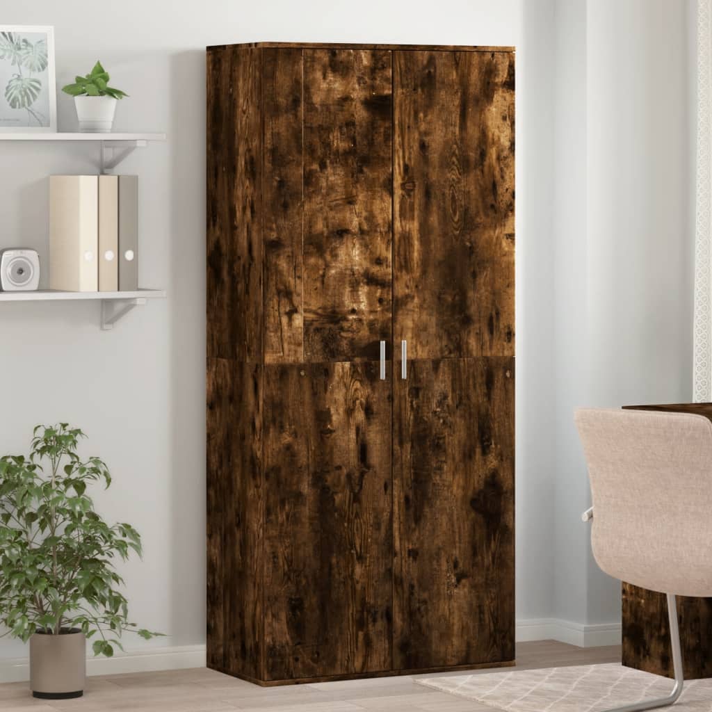 Шкаф для обуви, дымчатый дуб, 80 x 39 x 178 см, искусственное дерево