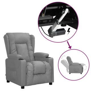 püsti tõusmist toetav tugitool, hall, kunstnahk