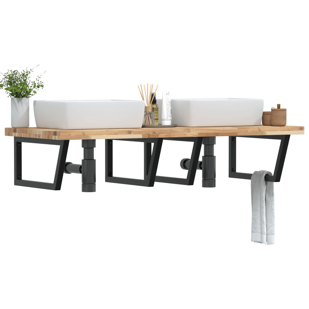 seinale kinnitatav valamuriiul, teras ja akaatsiapuit